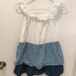 Mali kids blue color block dress